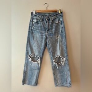 American Eagle Outfitters Low Rise Baggy Jeans - Blue